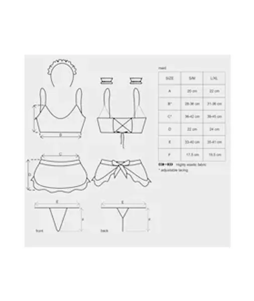 Obsessive Maid Costume - Black - S/m — image 10 of 16