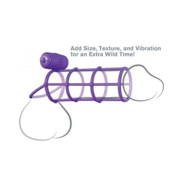 Fantasy C-ringz Vibrating Climax Cage - Purple