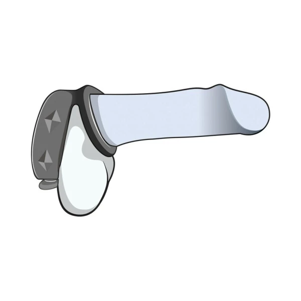 Performance - Vs7 - Silicone Cock & Ball Strap Large - Black