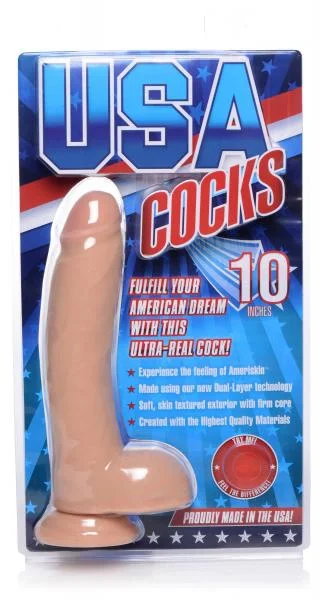 USA Cocks 10 Inches Ultra Real Dual Layer Suction Cup Dildo — image 6 of 8