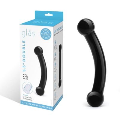 Glas Double Bull Black Glass Dildo