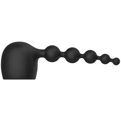 Kink Silicone Wand Anal Beads Attch Black