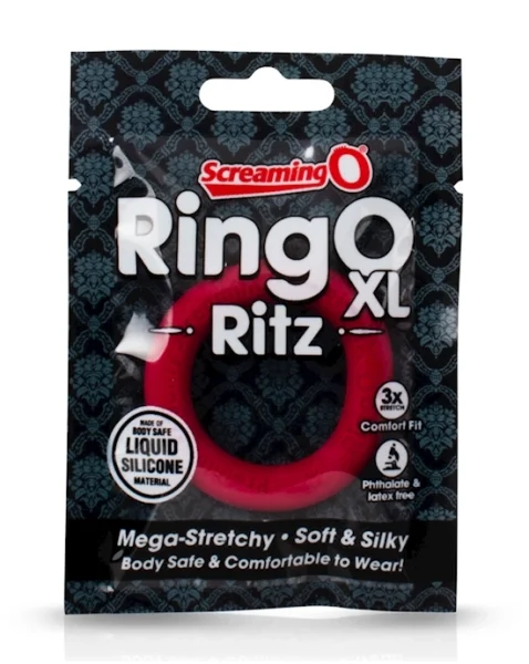 Ringo Ritz Xl Cock Ring - Red - Xl