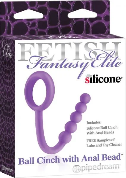 Fetish Fantasy Elite Ball Cinch With Anal Beads Purple