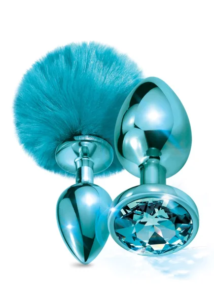 Nixie Metal Butt Plug Set Pom Pom and Jewel Inlaid — image 4 of 18