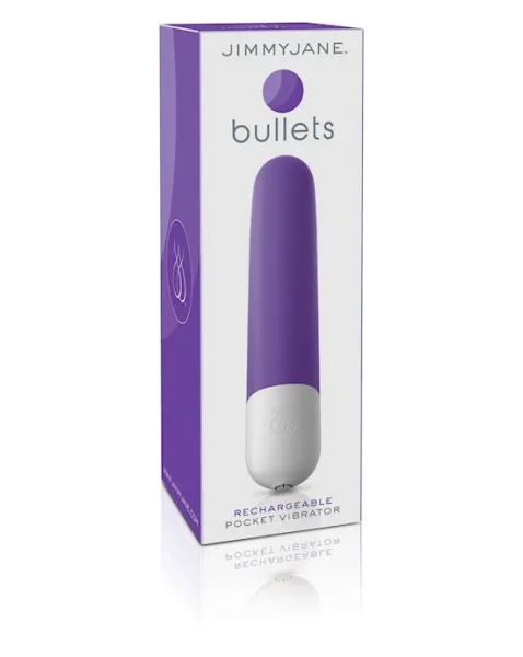 Jimmyjane Rachargeable Pocket Bullet Vibrator - Purple - 3.7 Inch