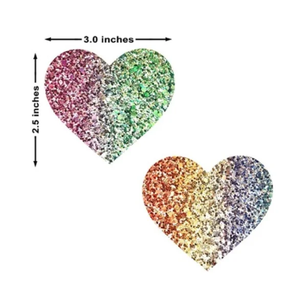 Neva Nude Pasty Heart Glitter Multicolor — image 10 of 11