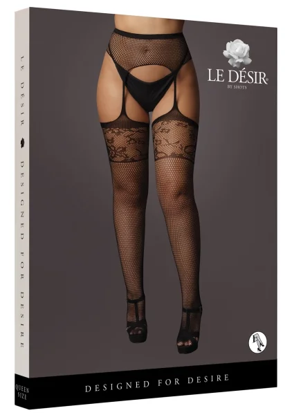 Le Desir Garterbelt Stockings with Lace Top - Queen Size — image 6 of 9