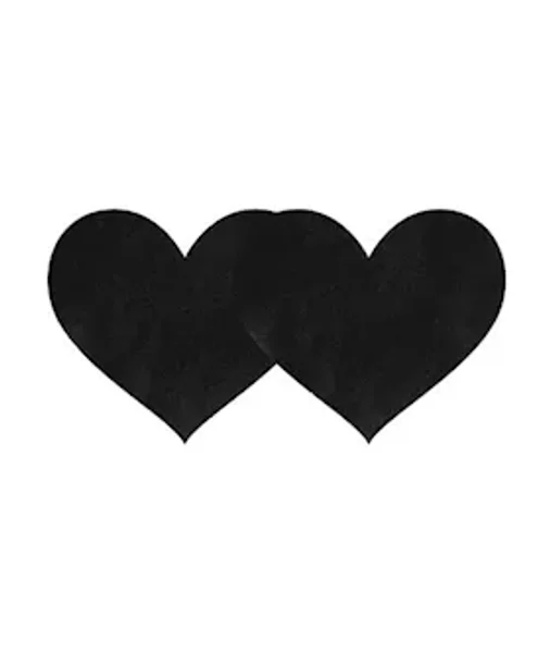 Black Satin Heart Pasties - Black — image 2 of 2