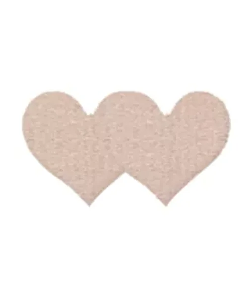 Nude Satin Heart Pasties - Nude — image 2 of 2