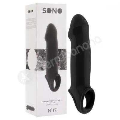 Sono No 17 Black Dong Penis Extension Sleeve
