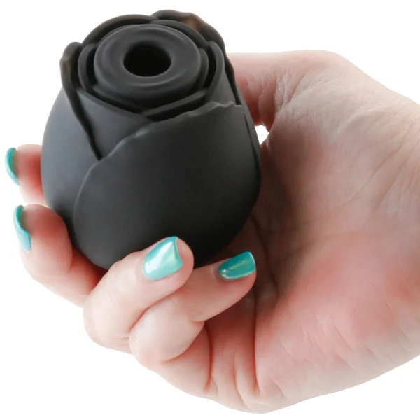 Inya The Rose Silicone Rechargeable Clitoral Pressure Wave Stimulator - Black
