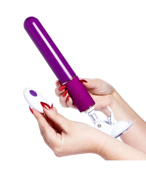 Bondara Push It Purple 10 Function Remote Thrusting Dildo – 8 Inch — image 8 of 8