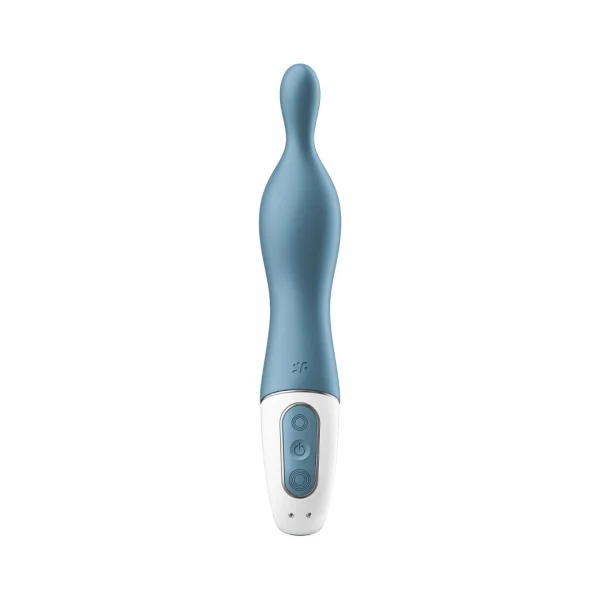 Satisfyer A-Mazing 1 Rechargeable Waterproof 12-Function A-Spot Vibrator - Blue
