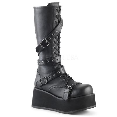 3 1 4 inches PF Knee High Boot w Wrap Around Straps Inside Zip