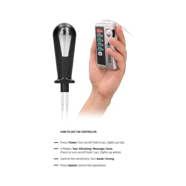 Shots Electroshock E-stim Butt Plug Black