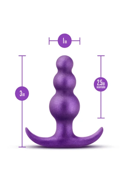 Anal Adventures Matrix Supernova Beaded Silicone Butt Plug By Blush - Galactic Purple