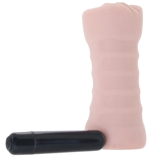 EnLust Destini Open Ended Vibrating Vagina Penis Masturbator By Blush - Vanilla