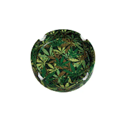 Ashtray Marijuana Leaves