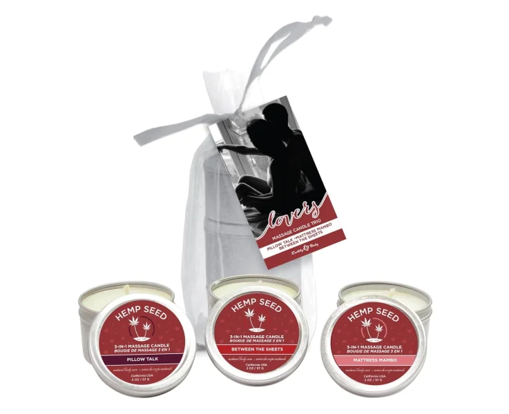 Valentine Trio - 2 Oz. Valentine's Candles in Organza Bag