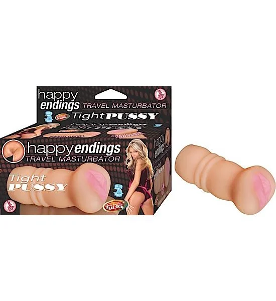 Happy Endings Travel Masturbator Tight Pussy Beige