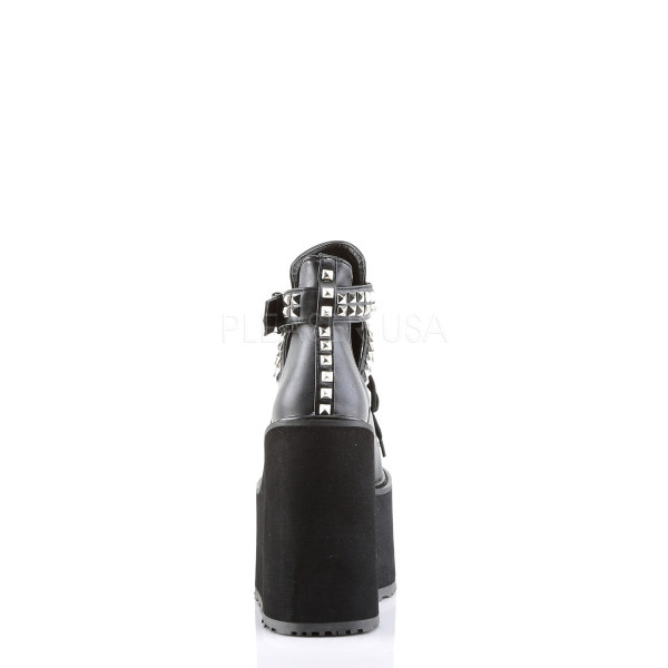 5 1/2 inches Lace-Up Bootie w/Side Cutout & Studded Ankle Strap — image 4 of 4