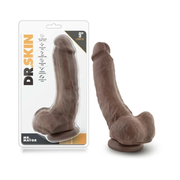 Mr. Mayor 9 inches Dildo with Suction Cup Brown