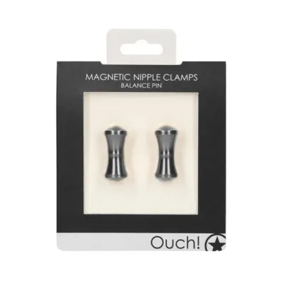 Ouch Magnetic Nipple Clamps Balance Pin Grey