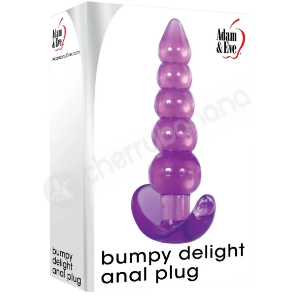 Adam & Eve Bumpy Delight Purple Flexible Anal Plug