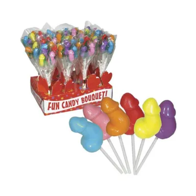 Candy Penis Bouquet Display 12 Count