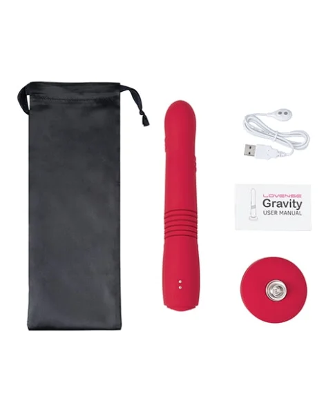 Lovense Gravity App Enabled Silicone Waterproof Rechargeable Thrusting & Vibrating Dildo