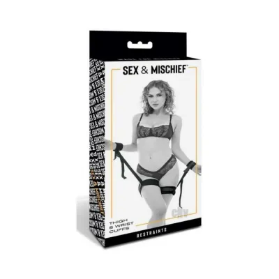 Restraints Sportsheets Sex Mischief Brat Thigh Wrist Cuffs