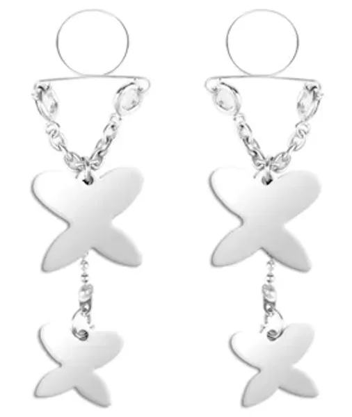 Silver Butterfly Nipple Rings - Silver — image 3 of 3