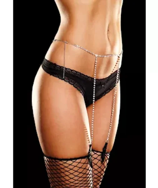 Rhienstone Garter Belt - Silver - O/s — image 2 of 2