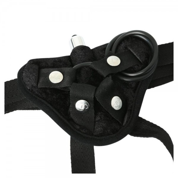 Vibrating Velvet Harness
