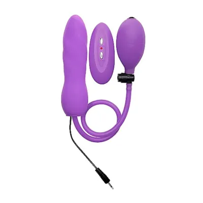 Inflatable Vibrating Silicone Twist Purple