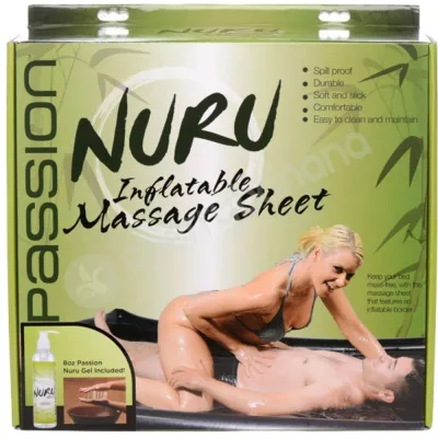 Passion Nuru Inflatable Vinyl Massage Sheet Gel Kit