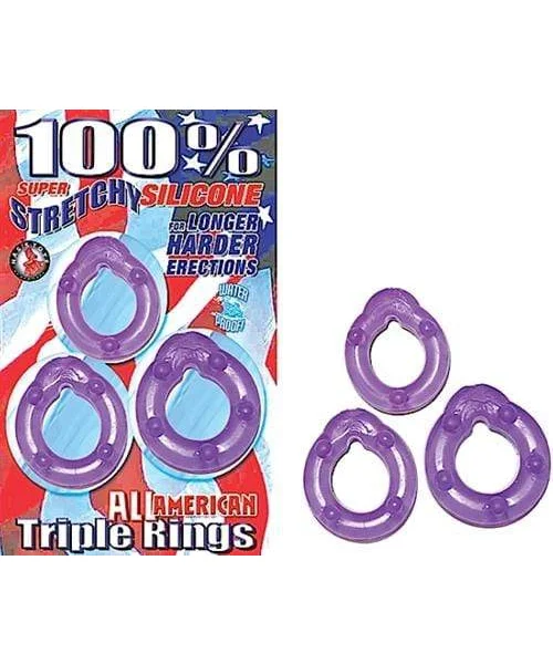 All American Triple Rings-Purple