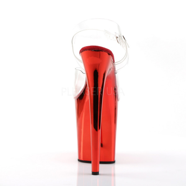 8 inches Heel, 4 inches PF Ankle Strap Sandal w/Chrome Plated Bottom — image 8 of 16