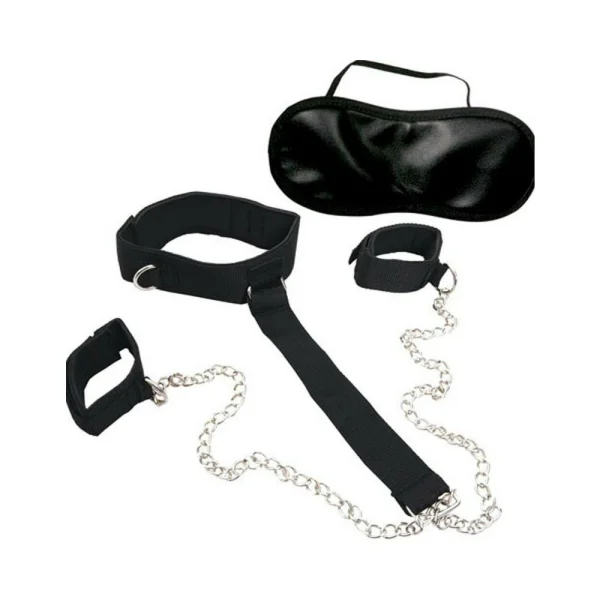 Dominant Submissive Collection 2 Cuffs & Collar (black) — image 2 of 7