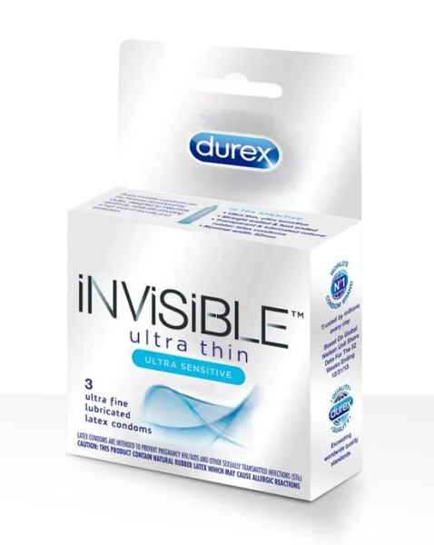 Durex Invisible 3pk - 3pk