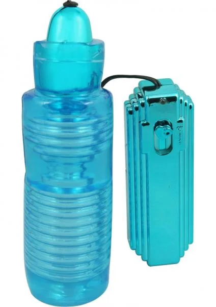Cyberskin Solo Slider 5X Blue Vibrating Sleeve