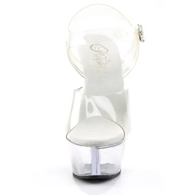 Pleaser Kiss 6 Clear Platform Sandal