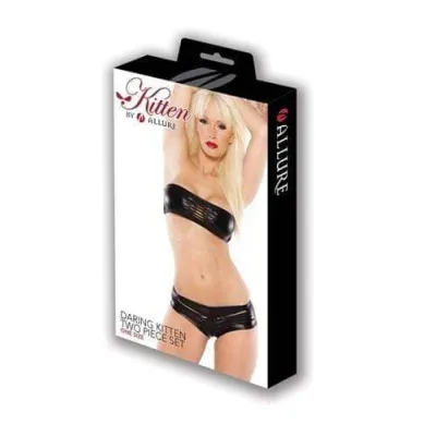 Daring Kitten Two Piece Set One Size Black