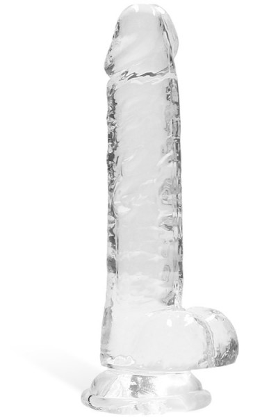 RealRock 7.4" Crystal Clear Realistic Dildo With Suction Base