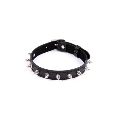 Spiked Punk Collar Black