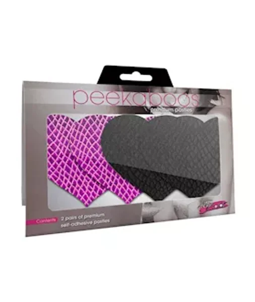 Snake Charmer Hearts Pasties - Pink/black — image 2 of 2