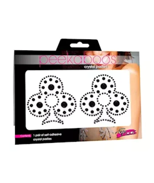Crystal Club Rhinestone Pasties - Black — image 2 of 3