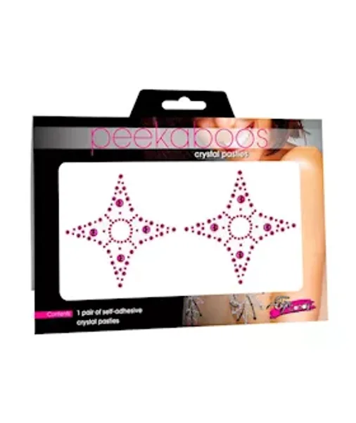 Crystal 4-point Rhinestone Pasties - Pink — image 5 of 6