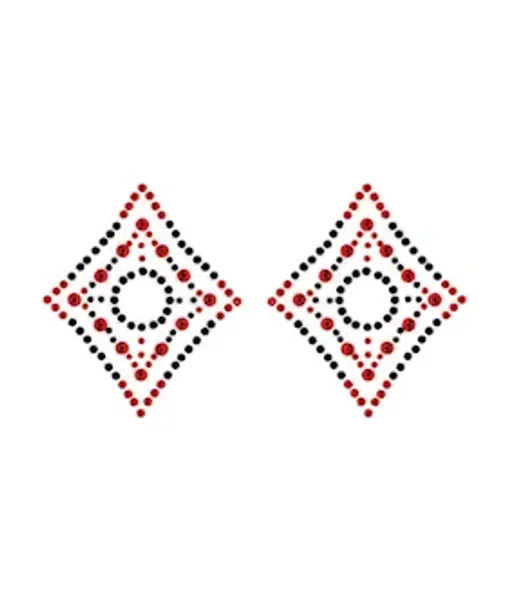 Crystal Diamond Rhinestone Pasties - Red/black — image 3 of 3